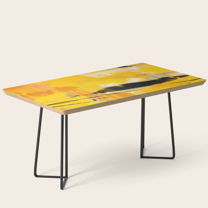 landscape abtract - paysage jaune Coffee Table Gallery Image 1