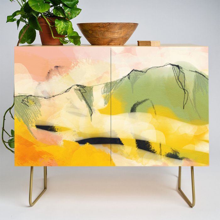 landscape abtract - paysage jaune Credenza Gallery Image 1