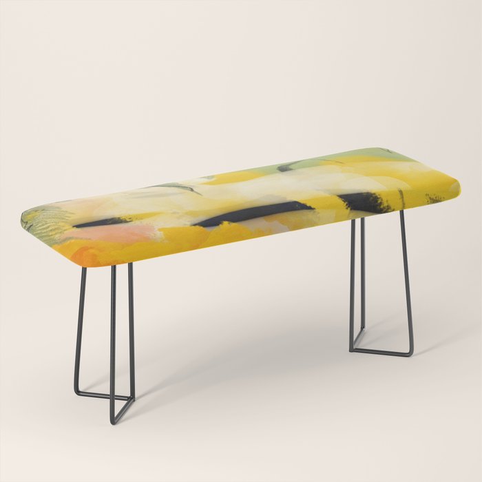 landscape abtract - paysage jaune Bench Gallery Image 1