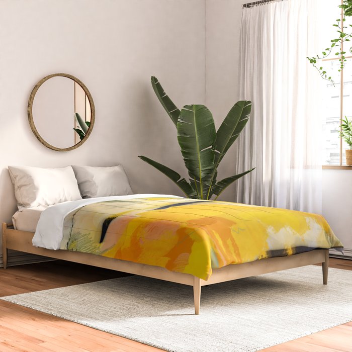 landscape abtract - paysage jaune Comforter Gallery Image 2