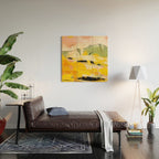 landscape abtract - paysage jaune Wood Wall Art Gallery Image 2