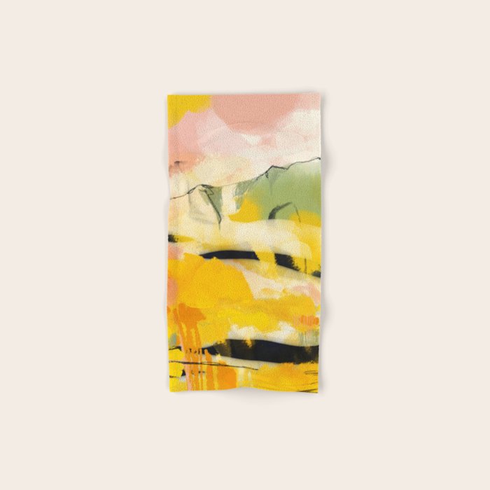 landscape abtract - paysage jaune Towels Gallery Image 1
