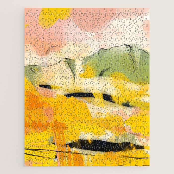landscape abtract - paysage jaune Jigsaw Puzzle Gallery Image 1