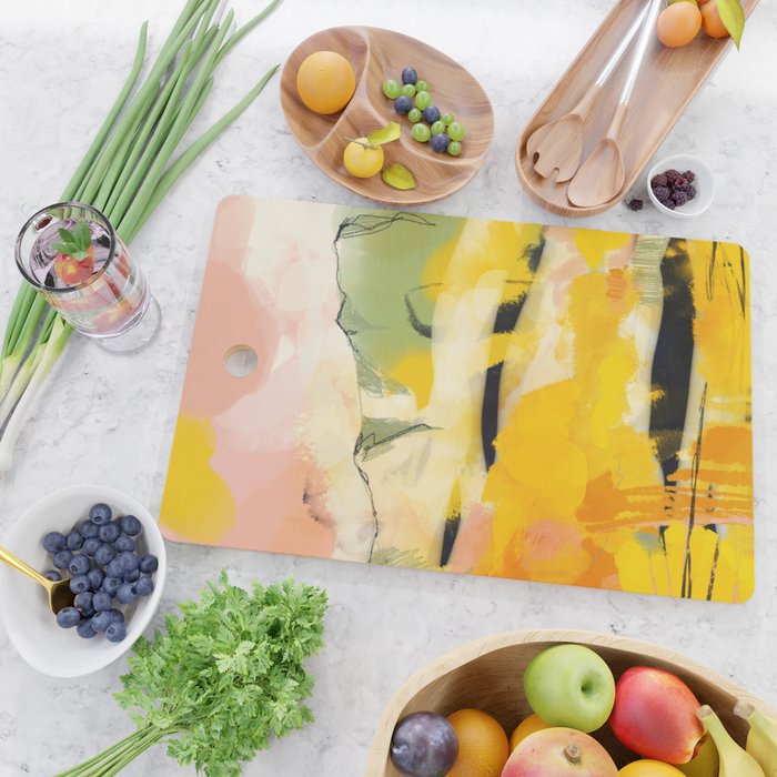 landscape abtract - paysage jaune Cutting Board Gallery Image 2