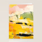 landscape abtract - paysage jaune Stationery Card Gallery Image 2