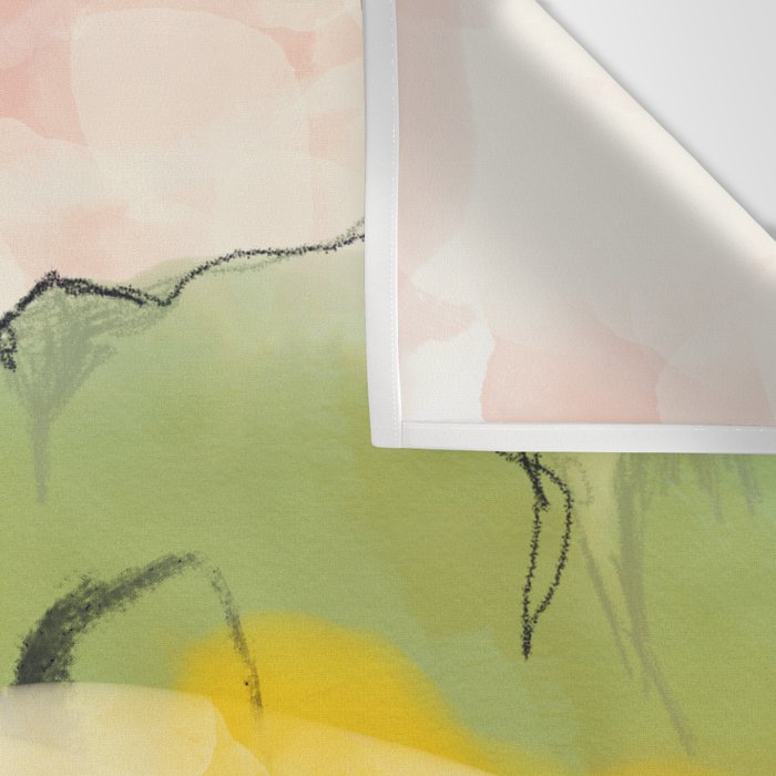 landscape abtract - paysage jaune Wall Tapestry Gallery Image 3