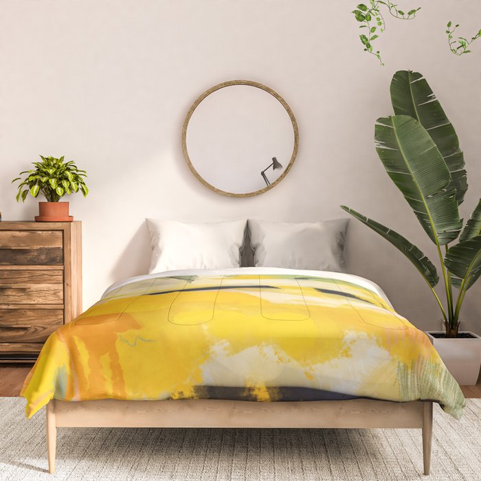 landscape abtract - paysage jaune Comforter Gallery Image 3
