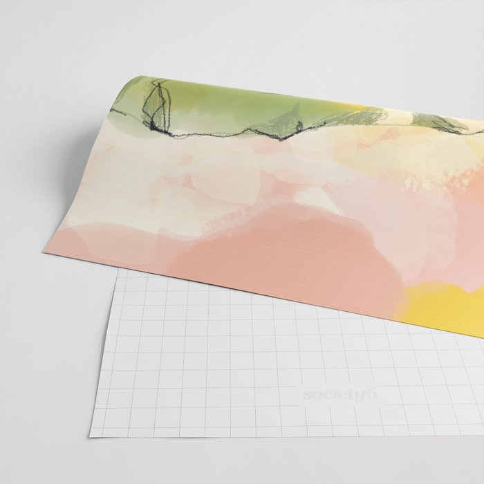 landscape abtract - paysage jaune Wrapping Paper Gallery Image 2