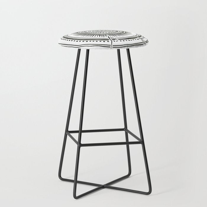 Quaking Aspen - Black Tree Rings Stool Gallery Image 1