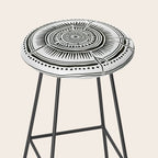 Quaking Aspen - Black Tree Rings Stool Gallery Image 2