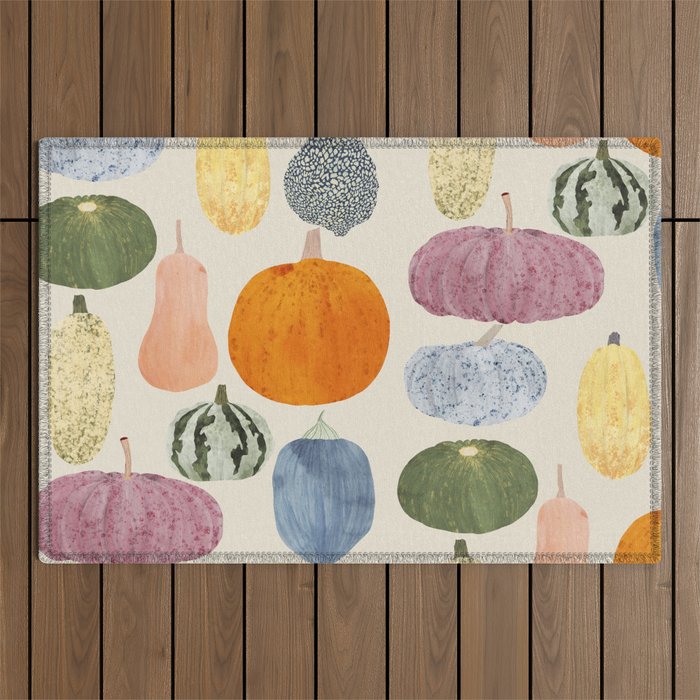 Still life of pumpkins Outdoor Rug Gallery Image 1