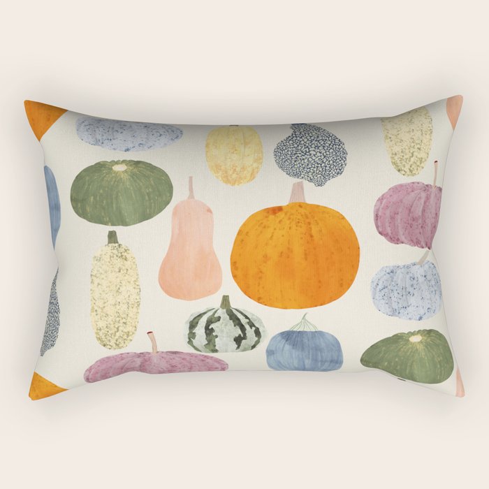 Still life of pumpkins Rectangular Pillow Gallery Image 1