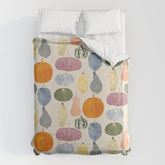 Still life of pumpkins Duvet Cover Gallery Image 6