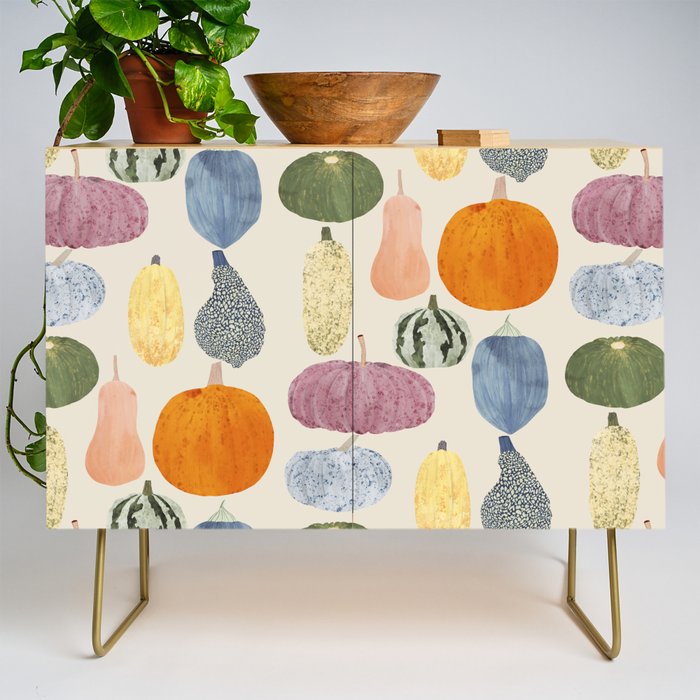 Still life of pumpkins Credenza Gallery Image 1
