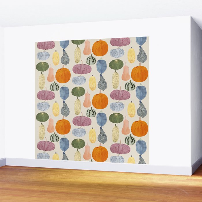 Still life of pumpkins Wall Mural Gallery Image 2