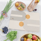 Mid Century Modern Geometric 70 (Rainbow and Sun Abstraction) Cutting Board Gallery Image 2