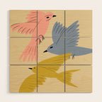Flying Birds - Pastel Colors  Wood Wall Art Gallery Image 1