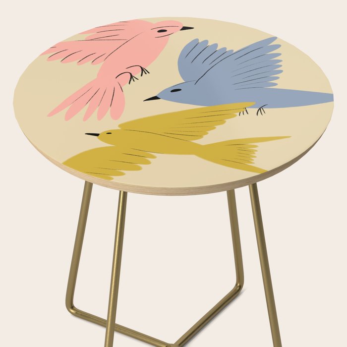 Flying Birds - Pastel Colors  Side Table Gallery Image 2