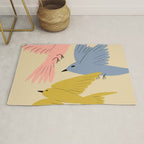 Flying Birds - Pastel Colors  Rug Gallery Image 1