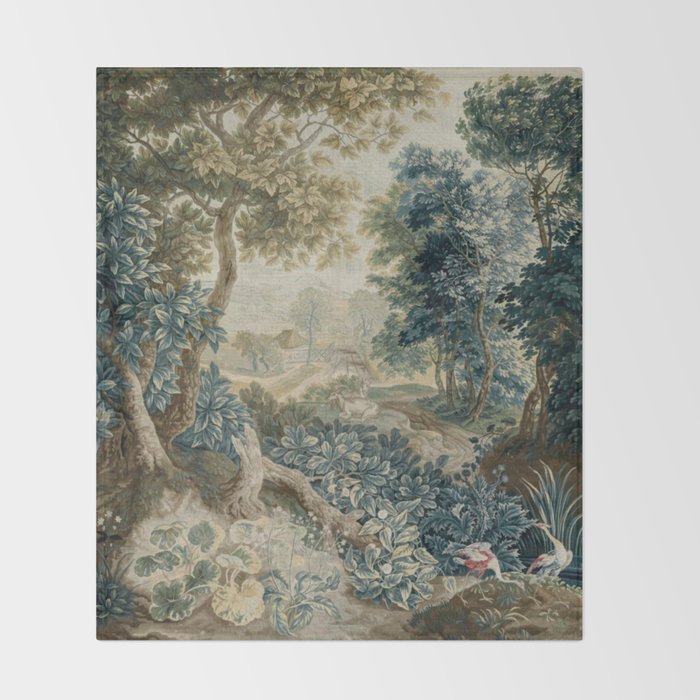 Antique 18th Century Flemish Verdure Tapestry Throw Blanket Gallery Image 2