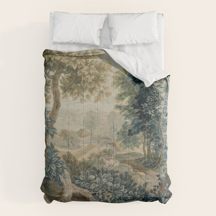Antique 18th Century Flemish Verdure Tapestry Comforter Gallery Image 6