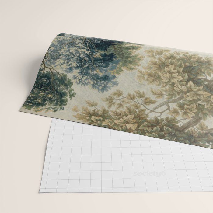 Antique 18th Century Flemish Verdure Tapestry Wrapping Paper Gallery Image 2