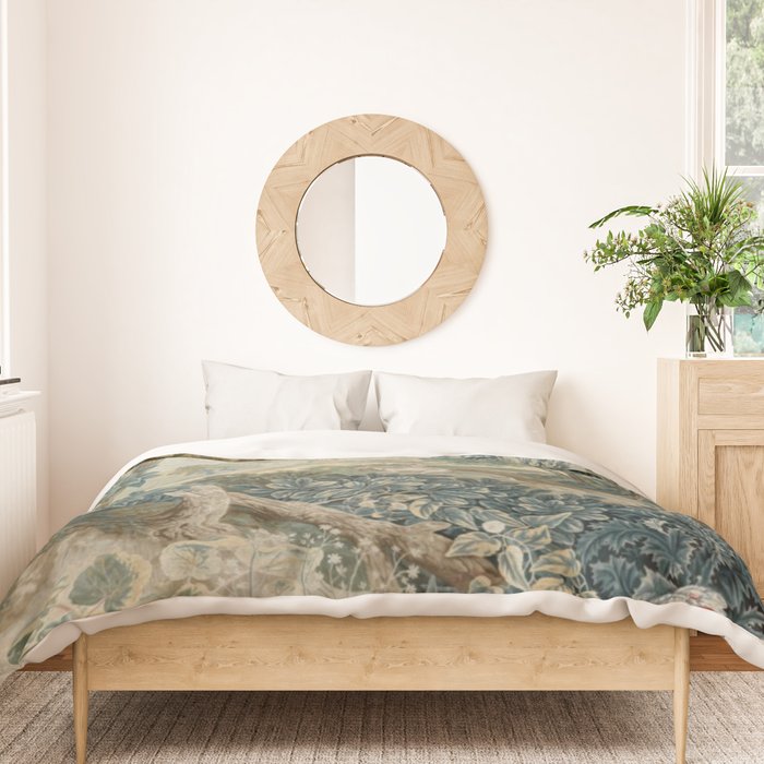 Antique 18th Century Flemish Verdure Tapestry Duvet Cover Gallery Image 3