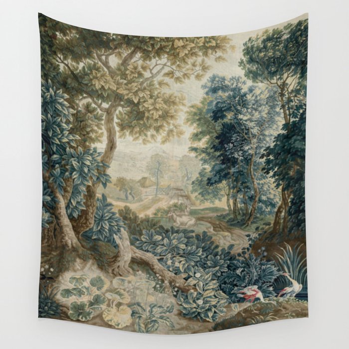Antique 18th Century Flemish Verdure Tapestry Wall Tapestry Gallery Image 1