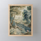 Antique 18th Century Flemish Verdure Tapestry Mini Art Print Gallery Image 1