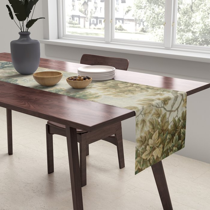 Antique 18th Century Flemish Verdure Tapestry Table Runner Gallery Image 2