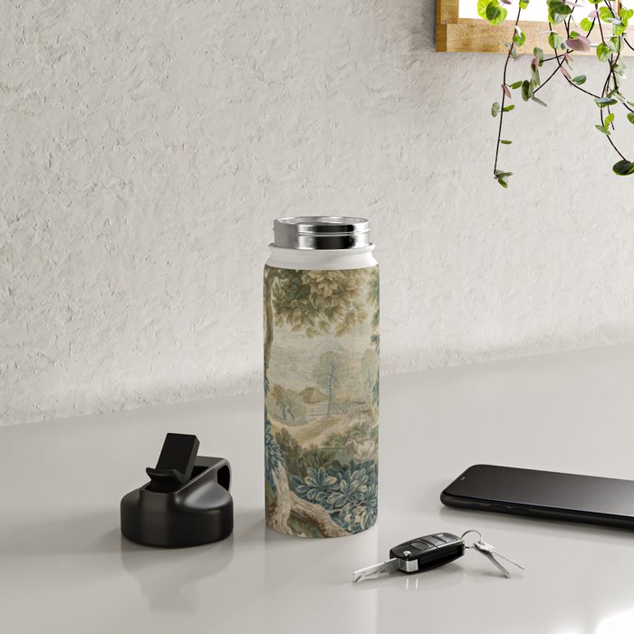 Antique 18th Century Flemish Verdure Tapestry Water Bottle Gallery Image 4