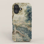 Antique 18th Century Flemish Verdure Tapestry iPhone Case Gallery Image 1
