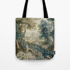 Antique 18th Century Flemish Verdure Tapestry Tote Bag Gallery Image 1
