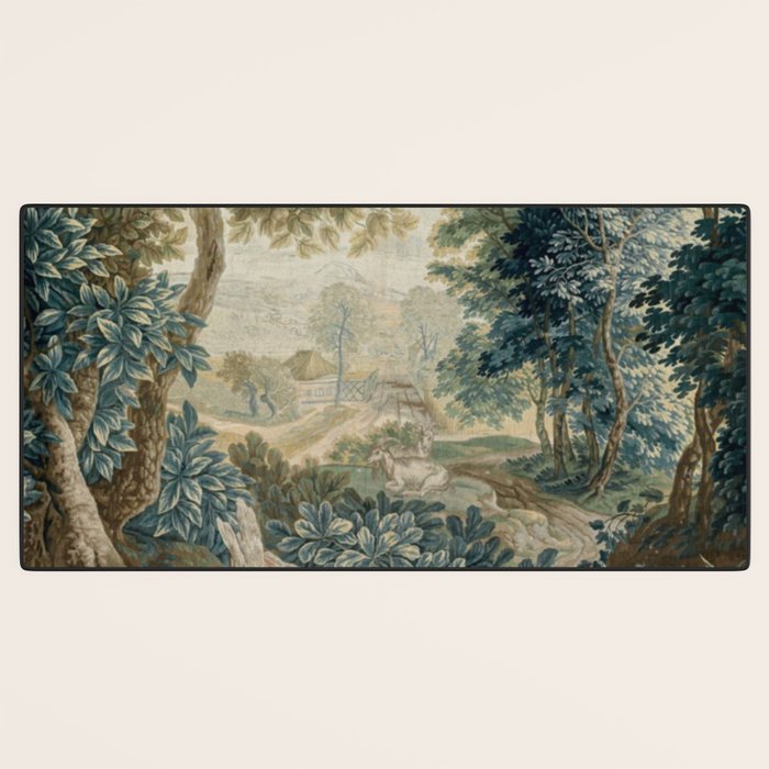 Antique 18th Century Flemish Verdure Tapestry Desk Mat Gallery Image 3