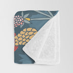 Retro floral shapes Throw Blanket Gallery Image 3