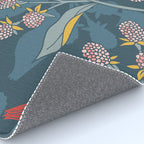Retro floral shapes Rug Gallery Image 4