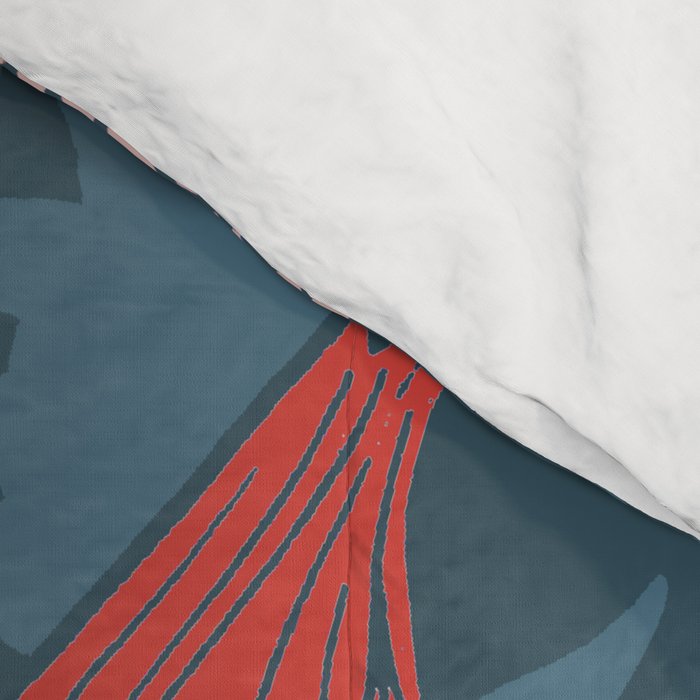 Retro floral shapes Comforter Gallery Image 4