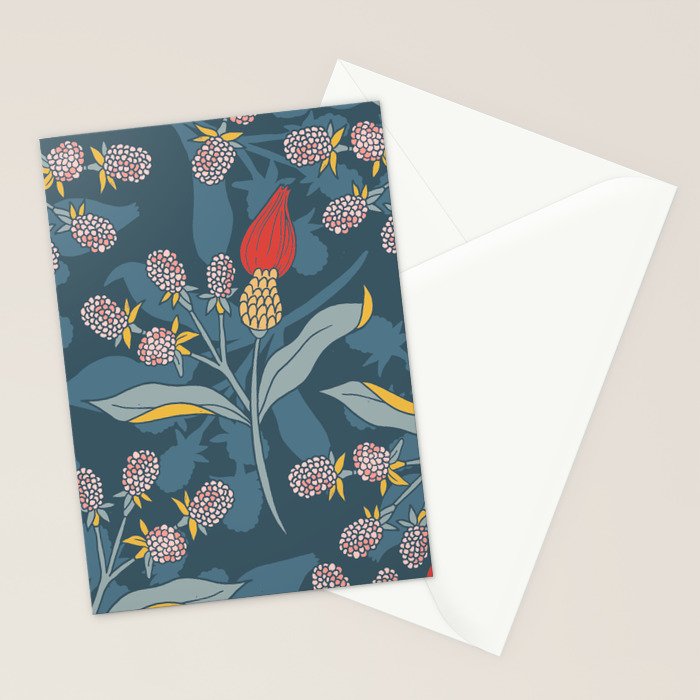 Retro floral shapes Stationery Card Gallery Image 2