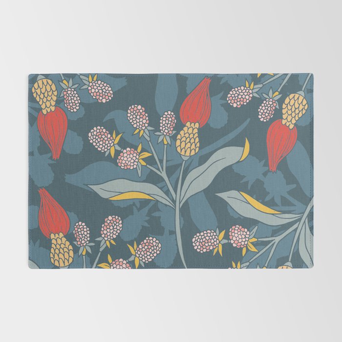 Retro floral shapes Rug Gallery Image 2