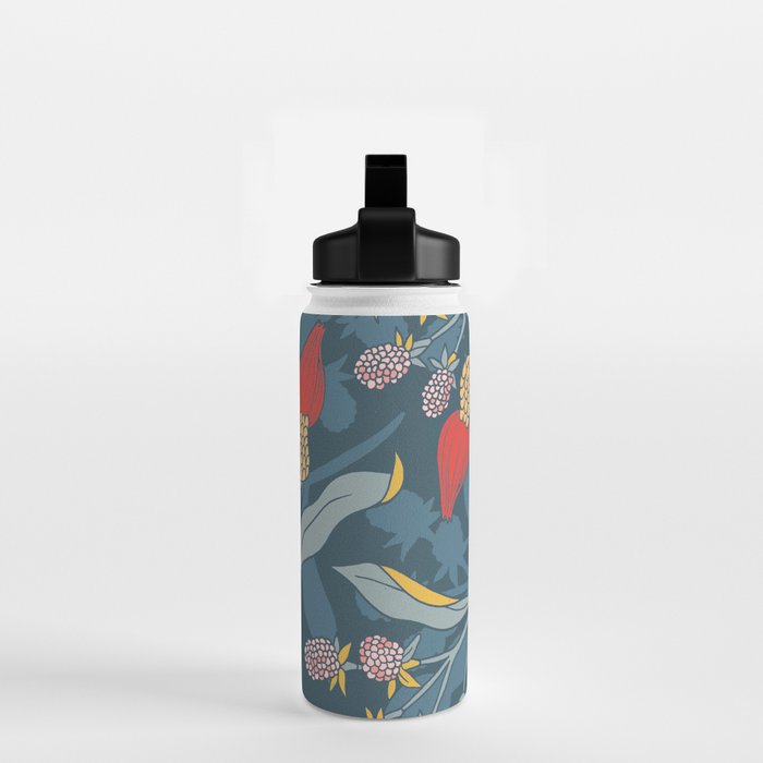 Retro floral shapes Water Bottle Gallery Image 2