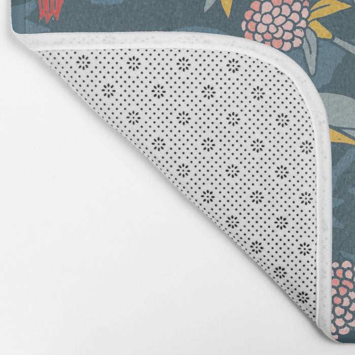 Retro floral shapes Bath Mat Gallery Image 2