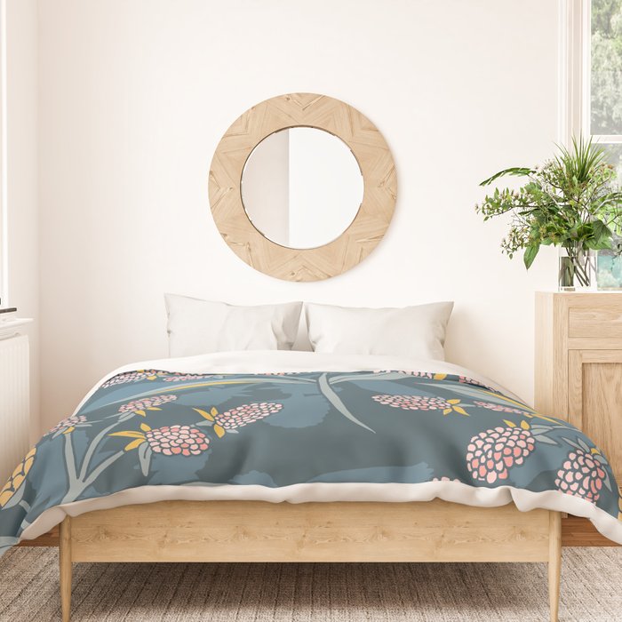 Retro floral shapes Duvet Cover Gallery Image 3
