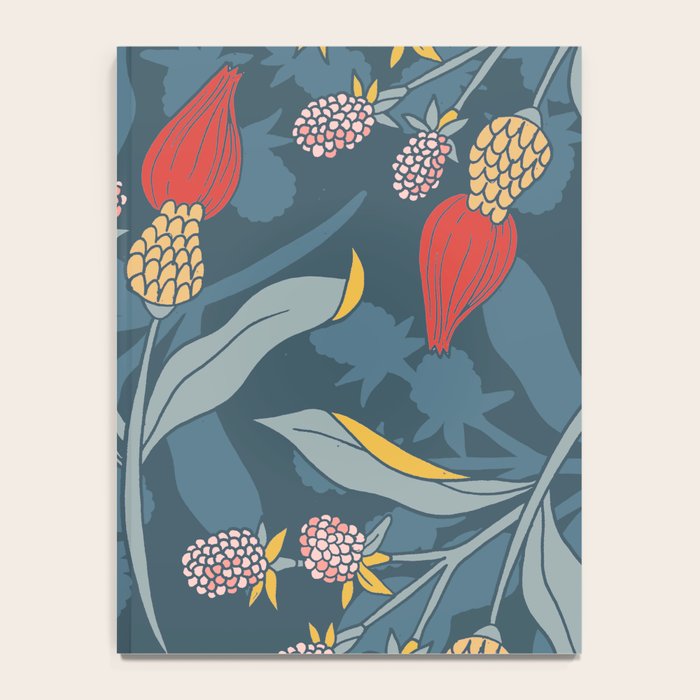 Retro floral shapes Notebook Gallery Image 4