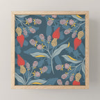 Retro floral shapes Mini Art Print Gallery Image 1