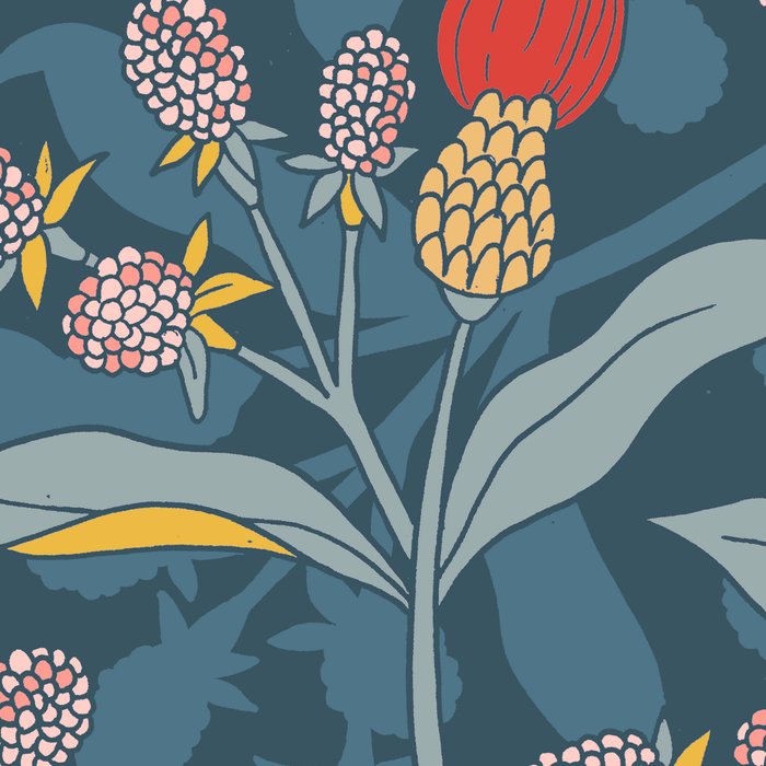 Retro floral shapes Coffee Mug Gallery Image 2