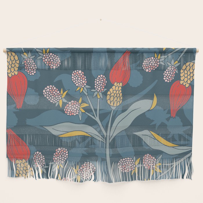 Retro floral shapes Wall Hanging Gallery Image 1