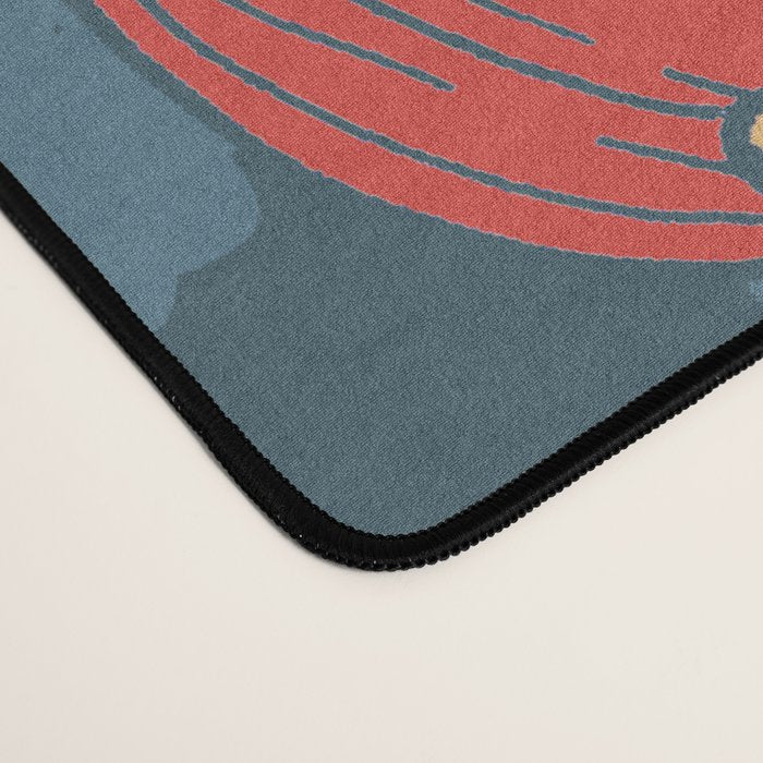Retro floral shapes Desk Mat Gallery Image 4