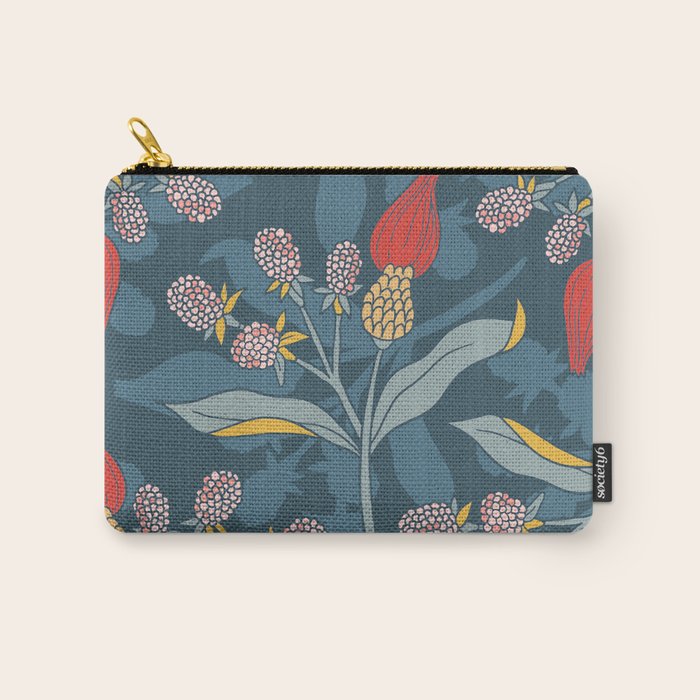 Retro floral shapes Carry All Pouch Gallery Image 1