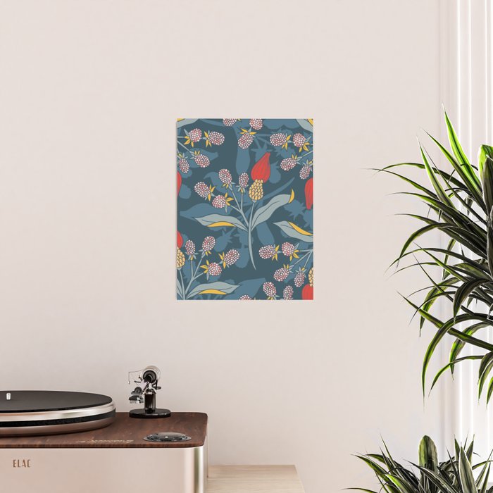 Retro floral shapes Poster Gallery Image 2