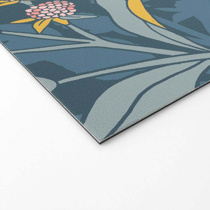 Retro floral shapes Welcome Mat Gallery Image 2
